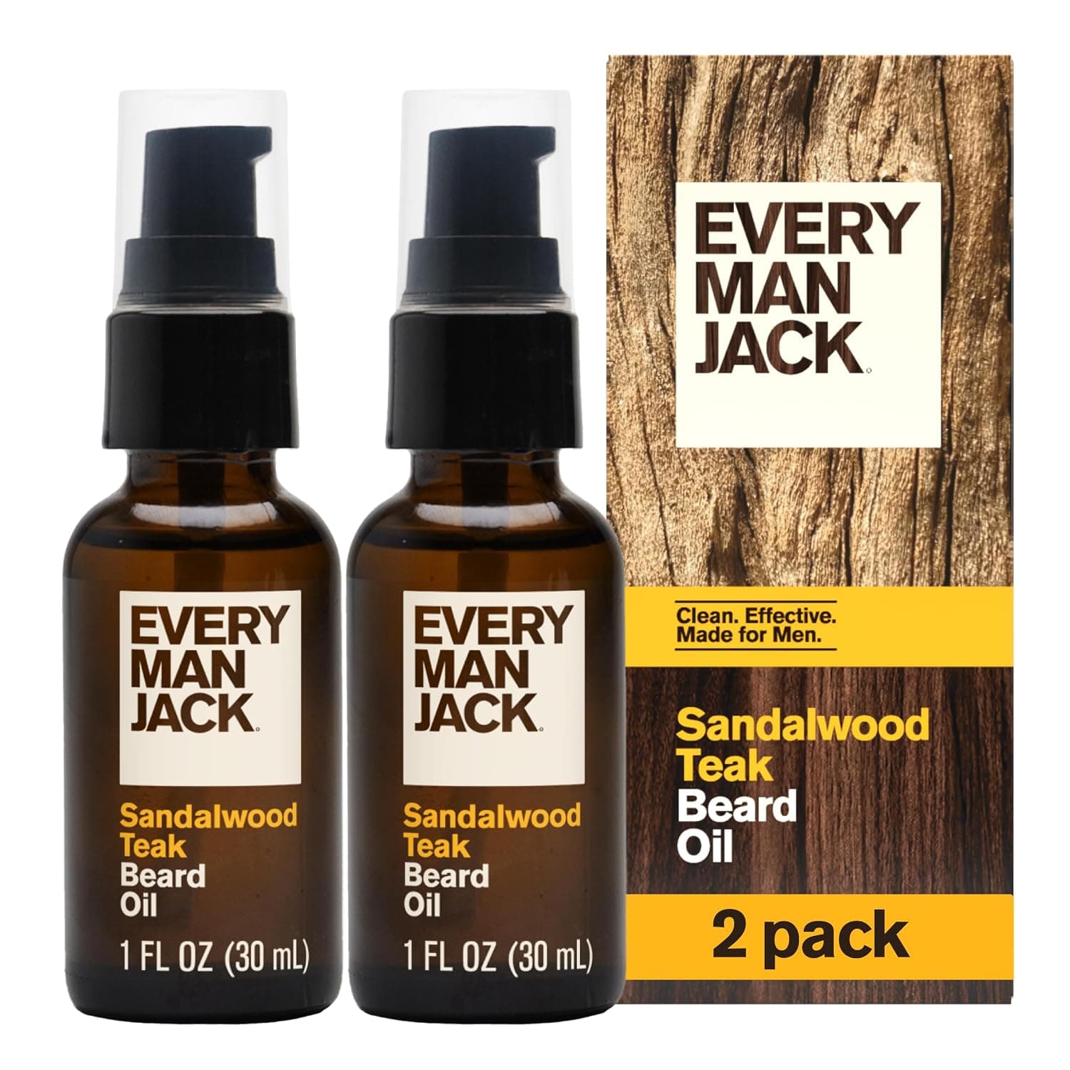 Every Man Jack Beard Oil, 1 oz, 2-pack, seller photograph