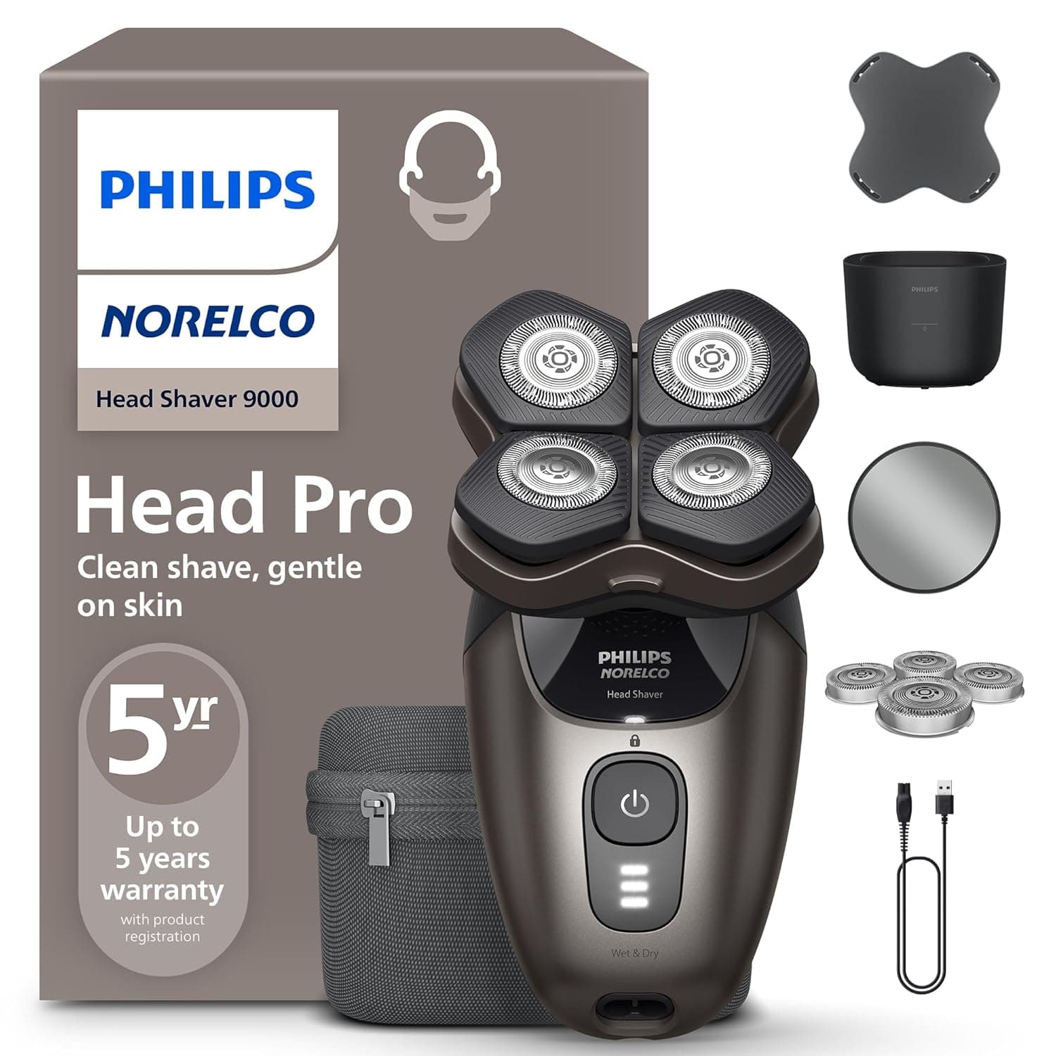 Philips Head Shaver Pro 9000 HS9980/40, seller photograph
